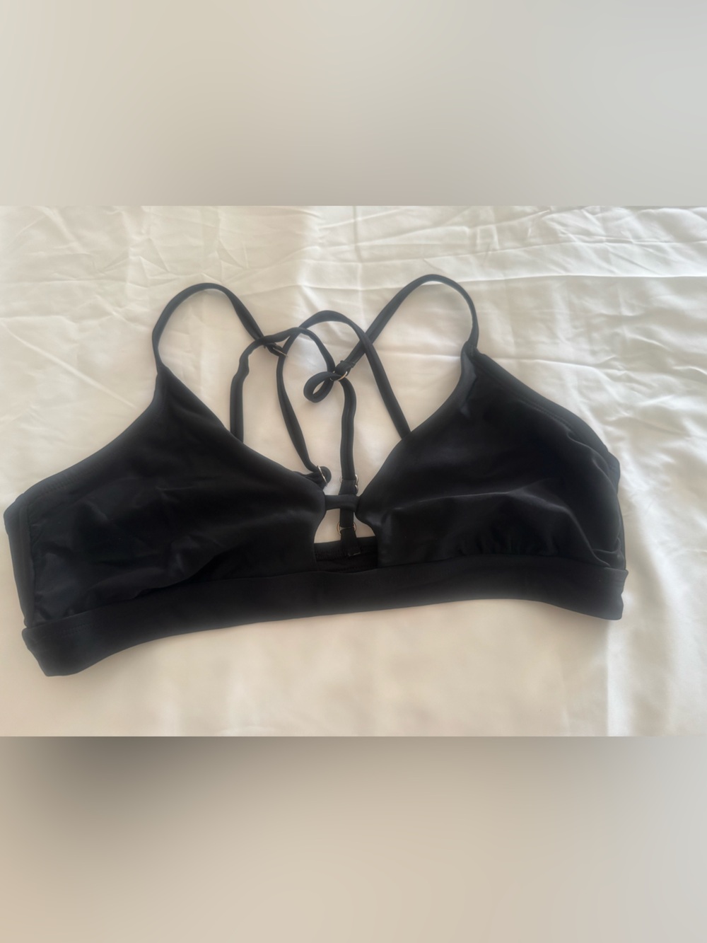Time and Tru Black Swim Top - Supportive Scoop Neck